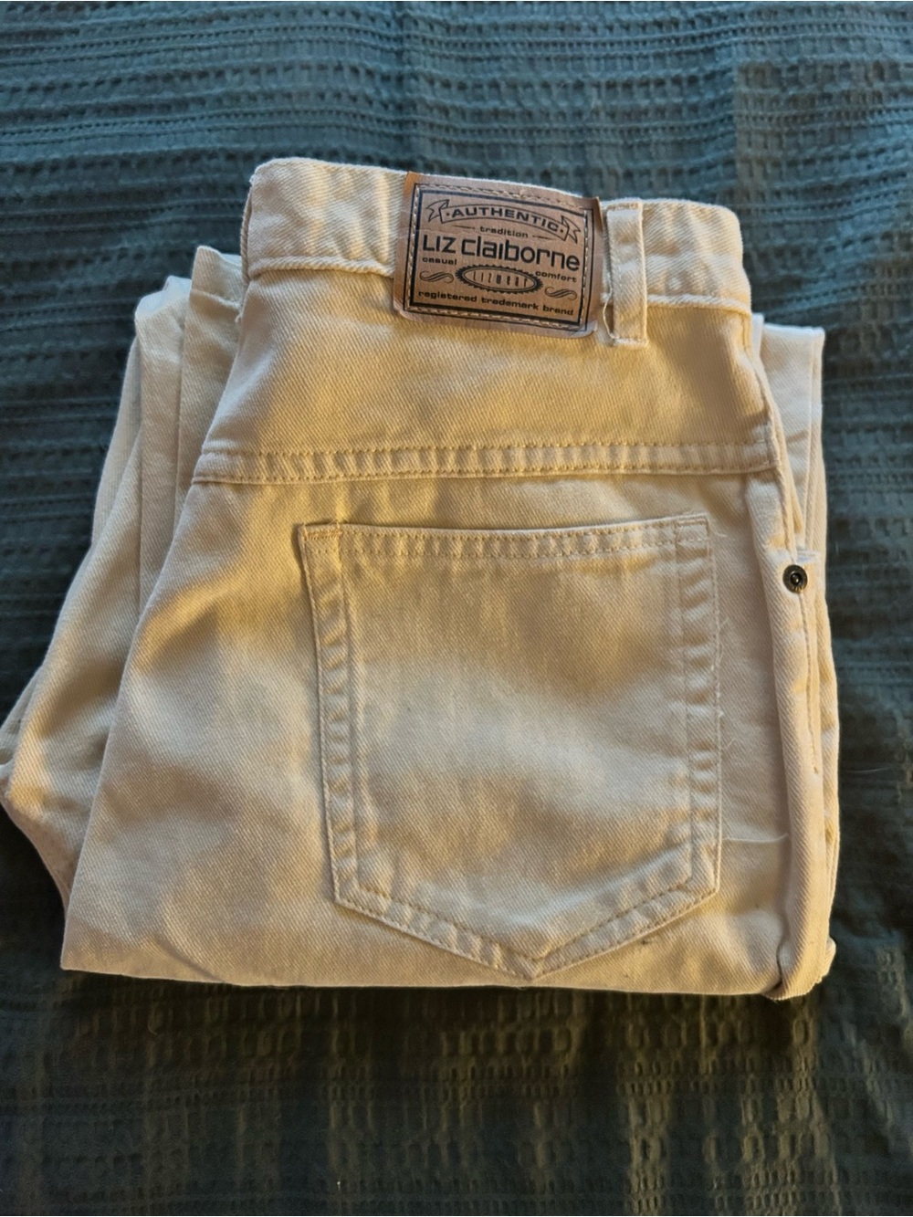 Liz Claiborne Vintage 1990’s Lizwear High Waist Tan Jeans 100% Cotton